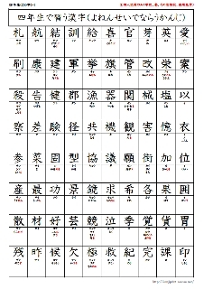 新鮮な四 年生 で 習う 漢字 一 学期 最高のぬりえ